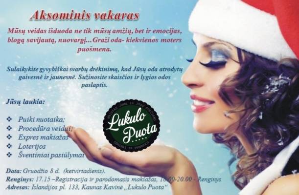 grožio, Aksominis vakaras., Kaunieciams.lt